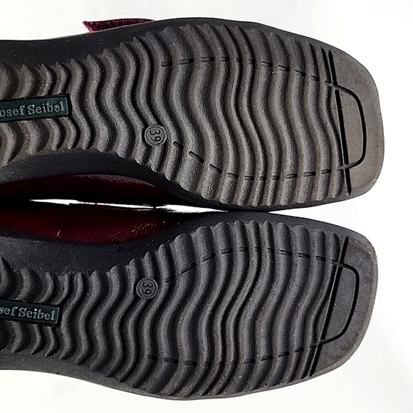 Joseph Seibel Burgundy Patent Leather Strap Slip On  Walking Work Shoes Size 39 - Picture 16 of 16